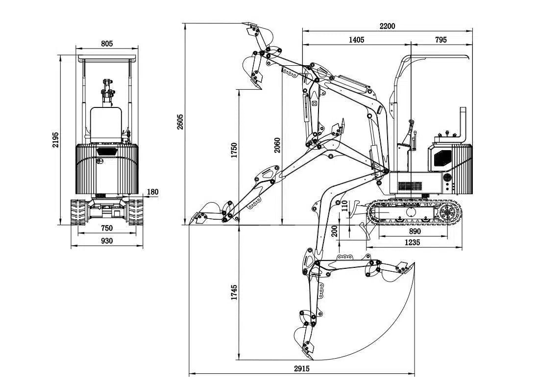 Mini Pelle 1000Kg - MiniTrack 10.1E